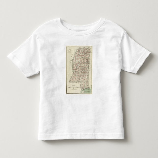 Camiseta De Bebé Estado de Mississippi (Anverso)