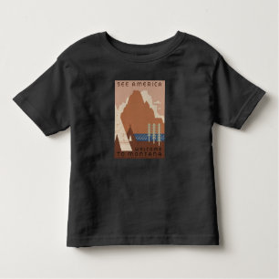Camiseta De Bebé Estado de Montana: tribus indias, montañas, prader