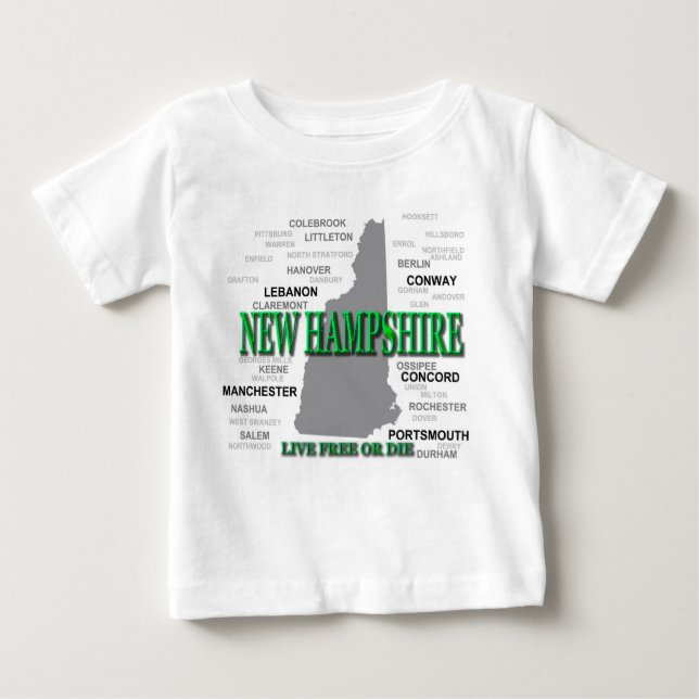 Camiseta De Bebé Estado de Nuevo Hampshire (Anverso)
