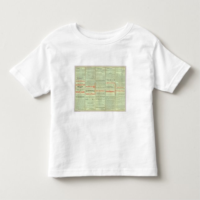 Camiseta De Bebé Estado del dorso de Tejas (Anverso)