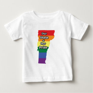 Camiseta De Bebé Estado del Orgullo Gay  Vermont