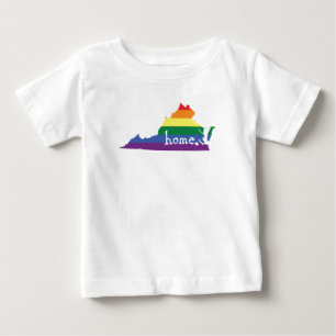 Camiseta De Bebé Estado del Orgullo Gay  Virginia