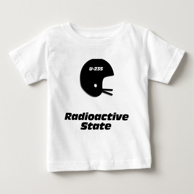 Camiseta De Bebé Estado radiactivo del casco de fútbol (Anverso)