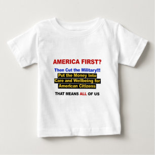 Camiseta De Bebé ¿Estados Unidos primero? Luego cortar el ejército