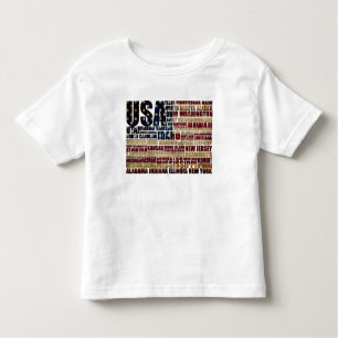 Camiseta De Bebé Estados Unidos y sus estados federales en estrella