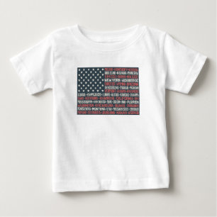 Camiseta De Bebé Estados y capitales de los Estados Unidos de