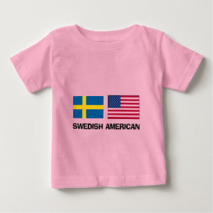 Camiseta De Bebé Estadounidense Sueco