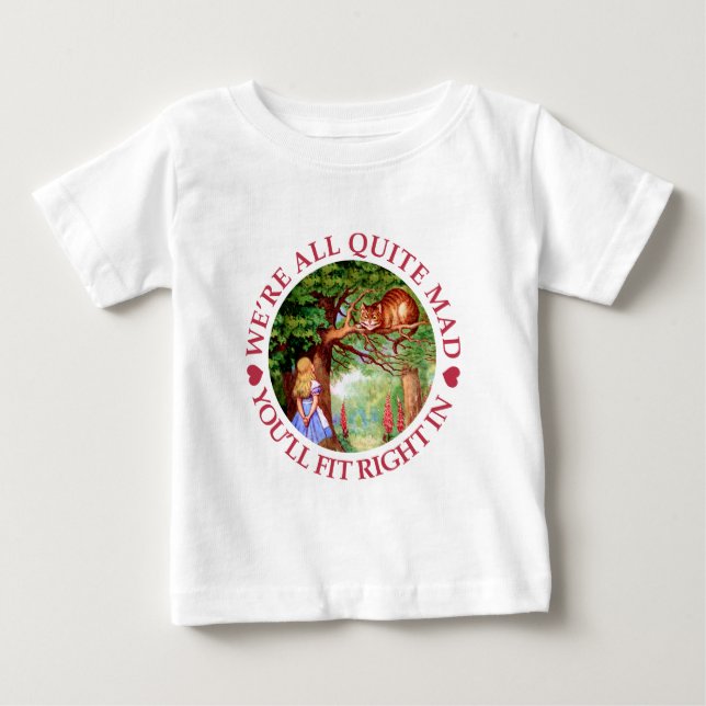 Camiseta De Bebé Estamos todos bastante locos, ¡no te meterás bien! (Anverso)