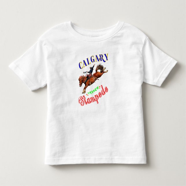 Camiseta De Bebé Estampida Calgary Yeehaw (Anverso)