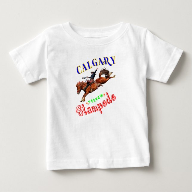 Camiseta De Bebé Estampida Yeehaw de Calgary (Anverso)