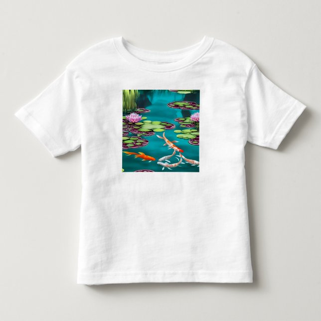 Camiseta De Bebé Estanque de koi bonito (Anverso)