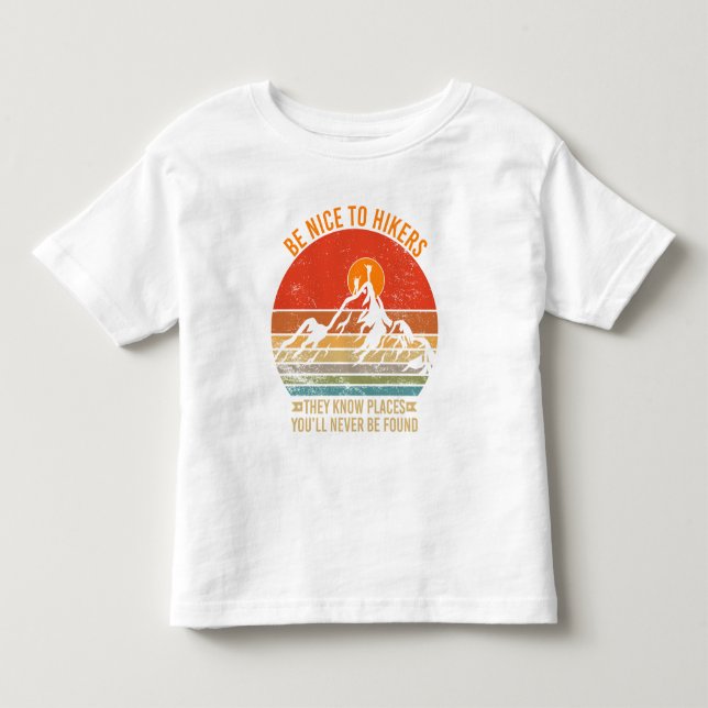 Camiseta De Bebé Estar encantados con los excursionistas que conoce (Anverso)