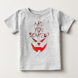 Camiseta De Bebé ¿Estás Asustado Feliz Halloween Cara de Calabaza