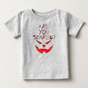 Camiseta De Bebé ¿Estás Asustado Feliz Halloween Cara de Calabaza