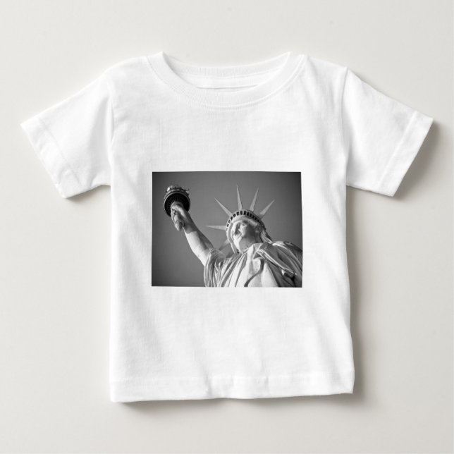 Camiseta De Bebé Estatua blanca negra de la libertad (Anverso)