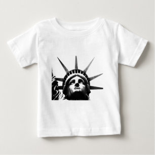 Camiseta De Bebé Estatua blanca y negra de la libertad