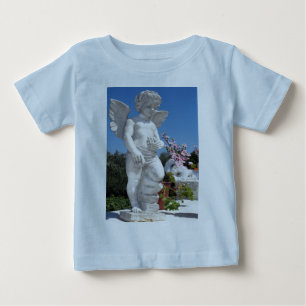 Camiseta De Bebé Estatua De Ángel En Azul Claro