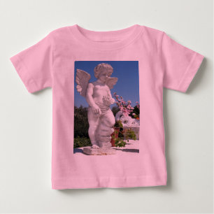 Camiseta De Bebé Estatua De Ángel En Rosa