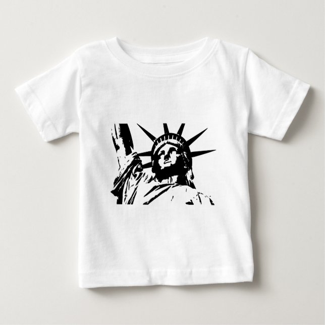 Camiseta De Bebé Estatua de arte pop de la libertad (Anverso)