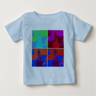 Camiseta De Bebé Estatua de la libertad al estilo del arte pop