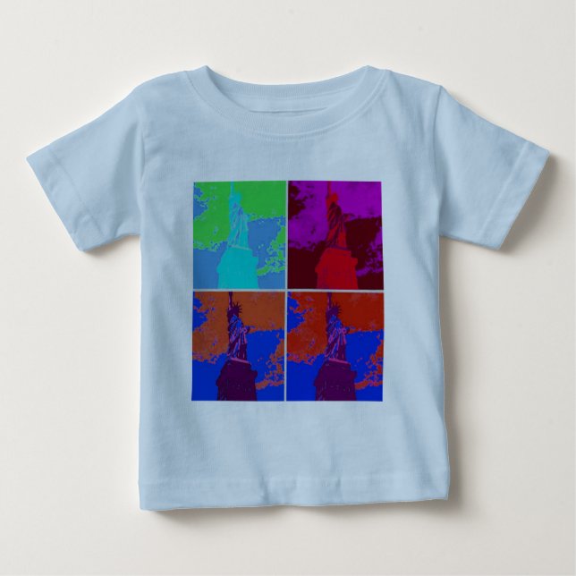 Camiseta De Bebé Estatua de la libertad al estilo del arte pop (Anverso)