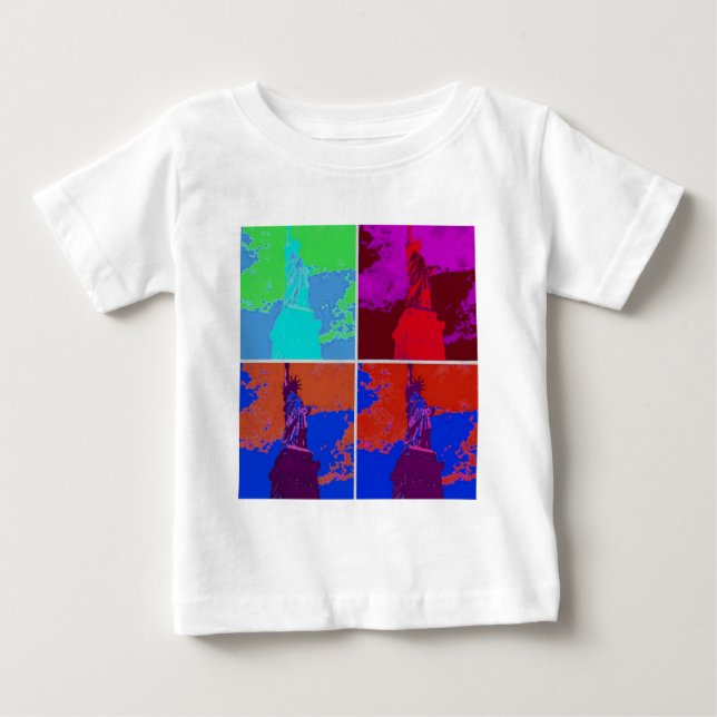 Camiseta De Bebé Estatua de la libertad al estilo del arte pop (Anverso)