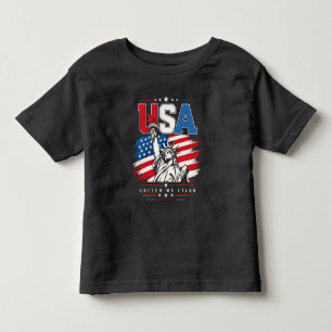 Camiseta De Bebé Estatua de la Libertad de EE. UU. Bandera desgasta