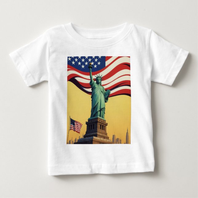 Camiseta De Bebé Estatua de la Libertad - Estados Unidos (Anverso)