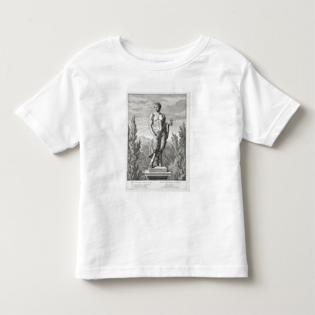 Camiseta De Bebé Estatua de un sátiro que sostiene un manojo de (Anverso)