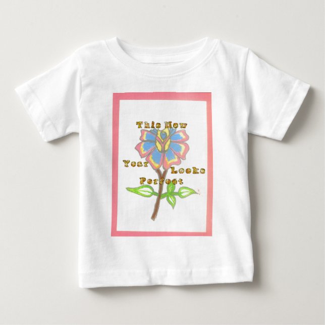 Camiseta De Bebé Este Año Nuevo se ve perfecto para imprimir texto  (Anverso)