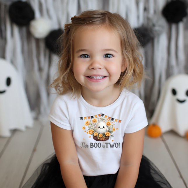 Camiseta De Bebé Este Boo Cumple Dos Cumpleaños Fantasmales (Boo is Two Birthday Shirt)