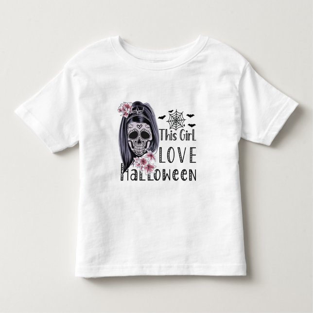 Camiseta De Bebé Este Chica ama Halloween (Anverso)