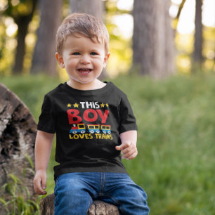 Camiseta De Bebé Este chico ama los trenes