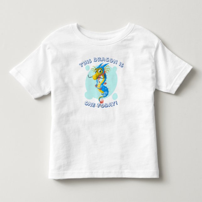 Camiseta De Bebé Este Dragón Cumple Un Año Hoy - Primer Cumpleaños (Anverso)