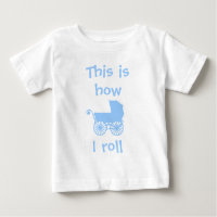 Éste es cómo ruedo la camiseta del bebé