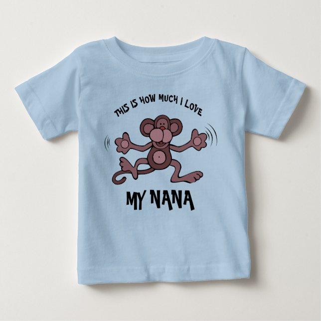 Camiseta De Bebé Éste es cuánto amo a mi Nana (Anverso)