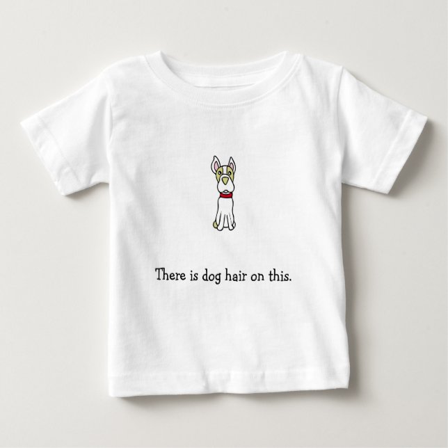 Camiseta De Bebé Este es el pelo de perro en esto - Boston Terrier (Anverso)