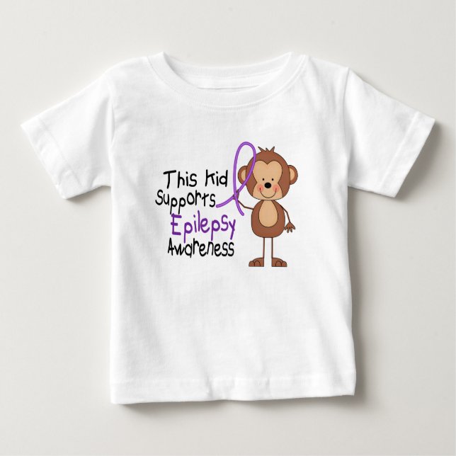 Camiseta De Bebé Este niño apoya conciencia de la epilepsia (Anverso)