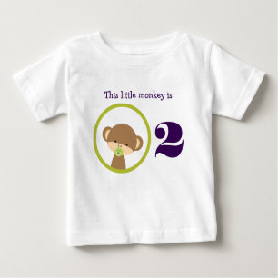 Camiseta De Bebé Este pequeño cumpleaños de monos