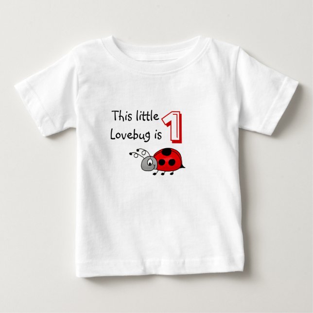 Camiseta De Bebé Este pequeño Lovebug es 1 (Anverso)