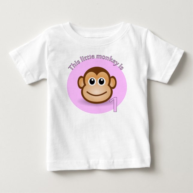 Camiseta De Bebé Este pequeño mono es 1 (Anverso)