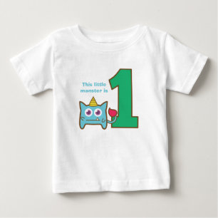 Camiseta De Bebé Este pequeño monstruo cumple uno, su primer cumple