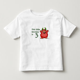 Camiseta De Bebé Este pequeño monstruo tiene 3 años