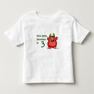 Camiseta De Bebé Este pequeño monstruo tiene 3 años