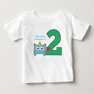 Camiseta De Bebé Este pequeño monstruo tiene dos años, cumpleaños 2