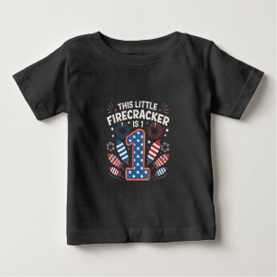 Camiseta De Bebé Este pequeño petardo es 1 cumpleaños 4 de julio