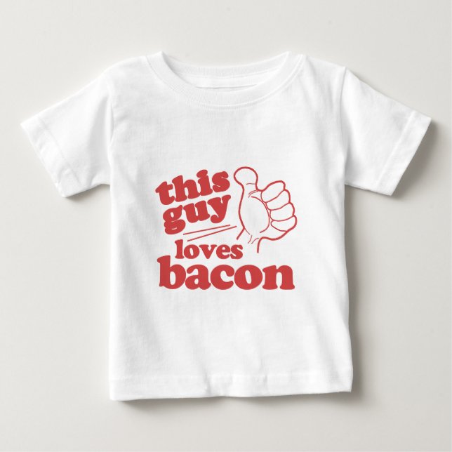 Camiseta De Bebé Este tipo ama a Bacon (Anverso)