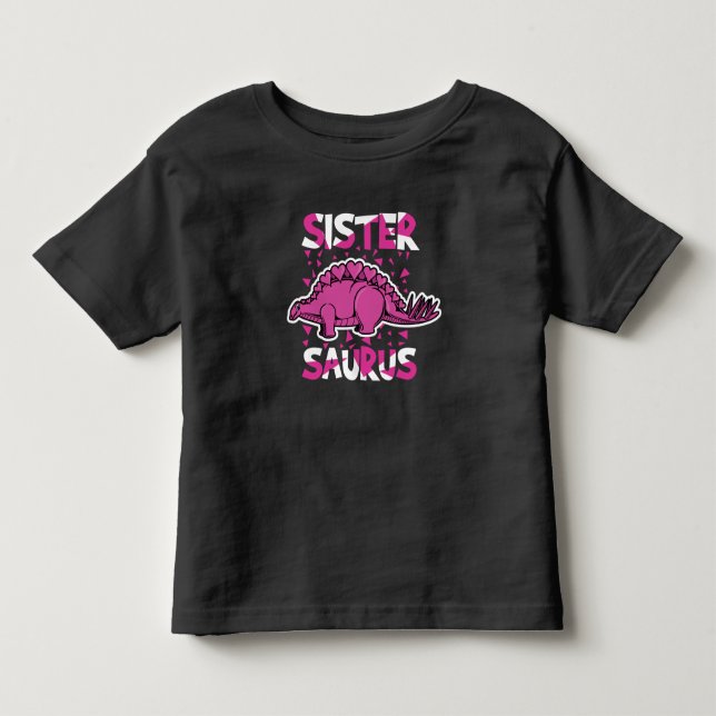 Camiseta De Bebé Estegosaurio del corazón rosado Dinosaurio (Anverso)