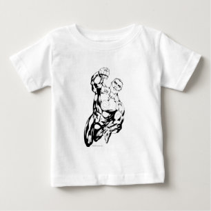 Camiseta De Bebé Estilo cómico - volando para arriba, blanco y