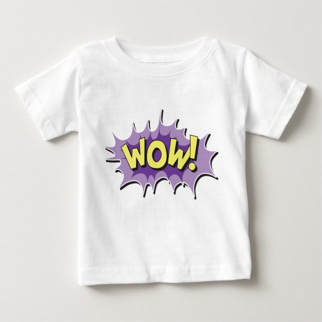 Camiseta De Bebé Estilo cómico wow del arte pop (Anverso)